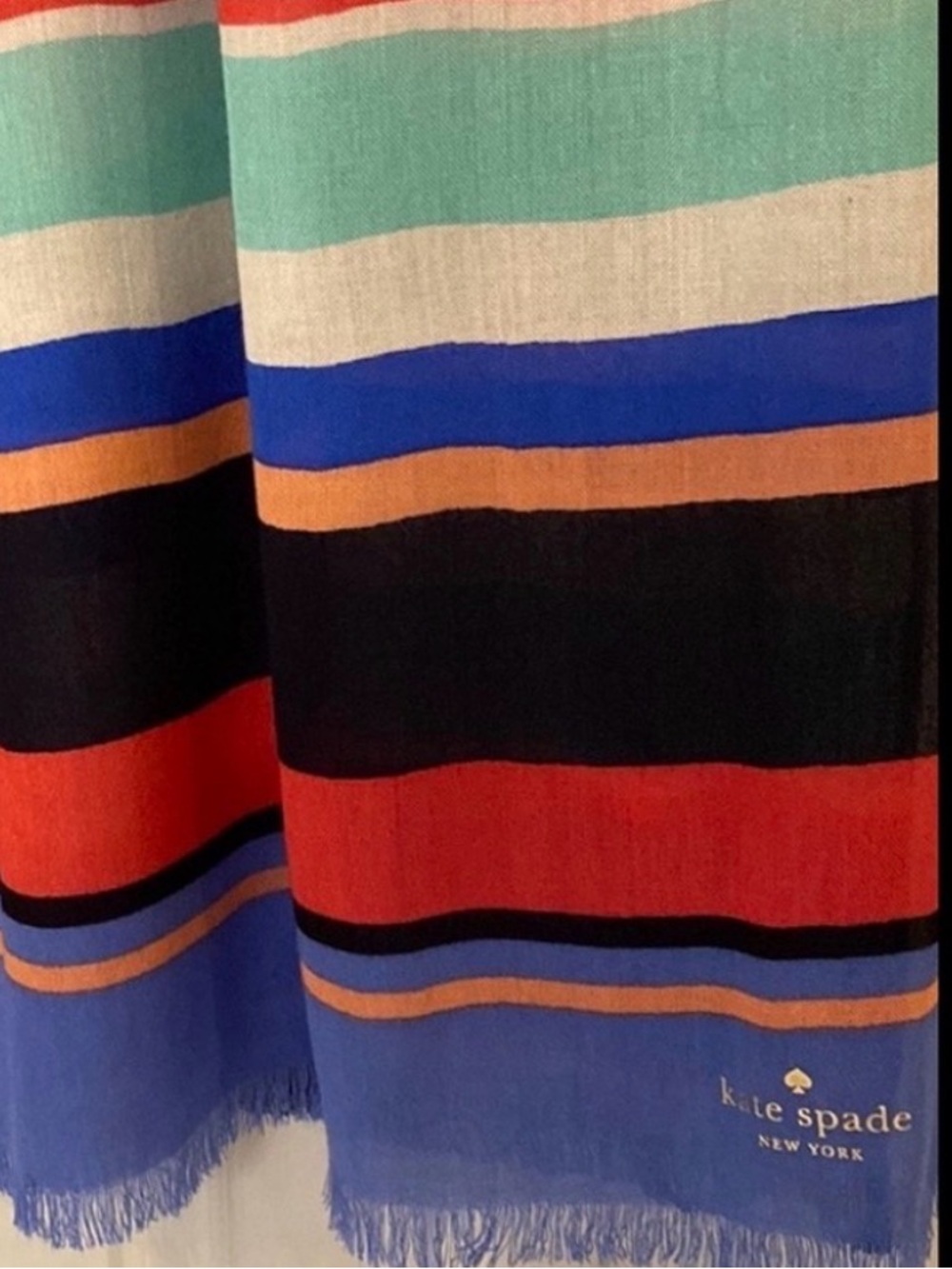 Kate Spade Multicolor Striped Scarf/Wrap